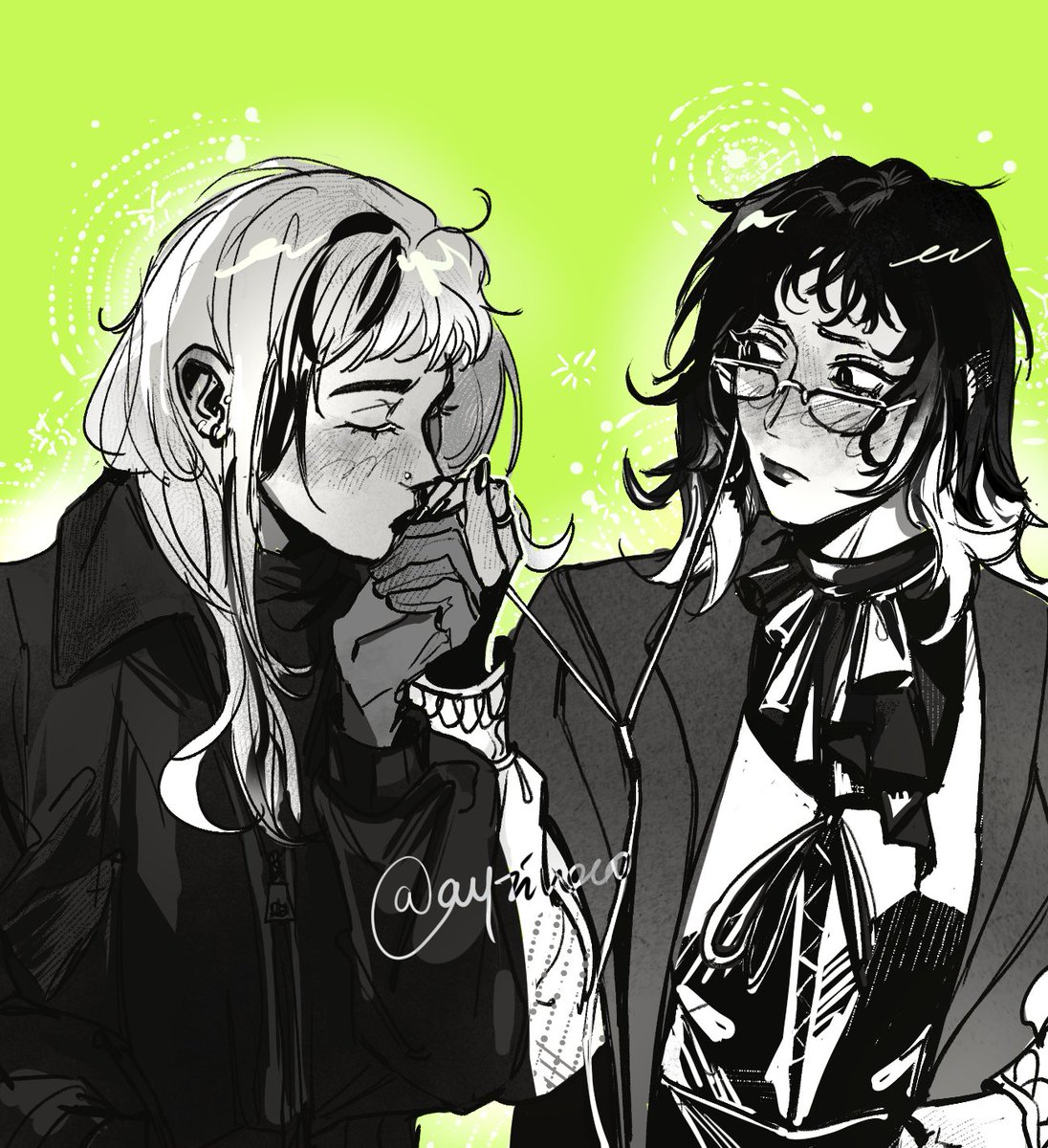 #sskk but make it green yuri