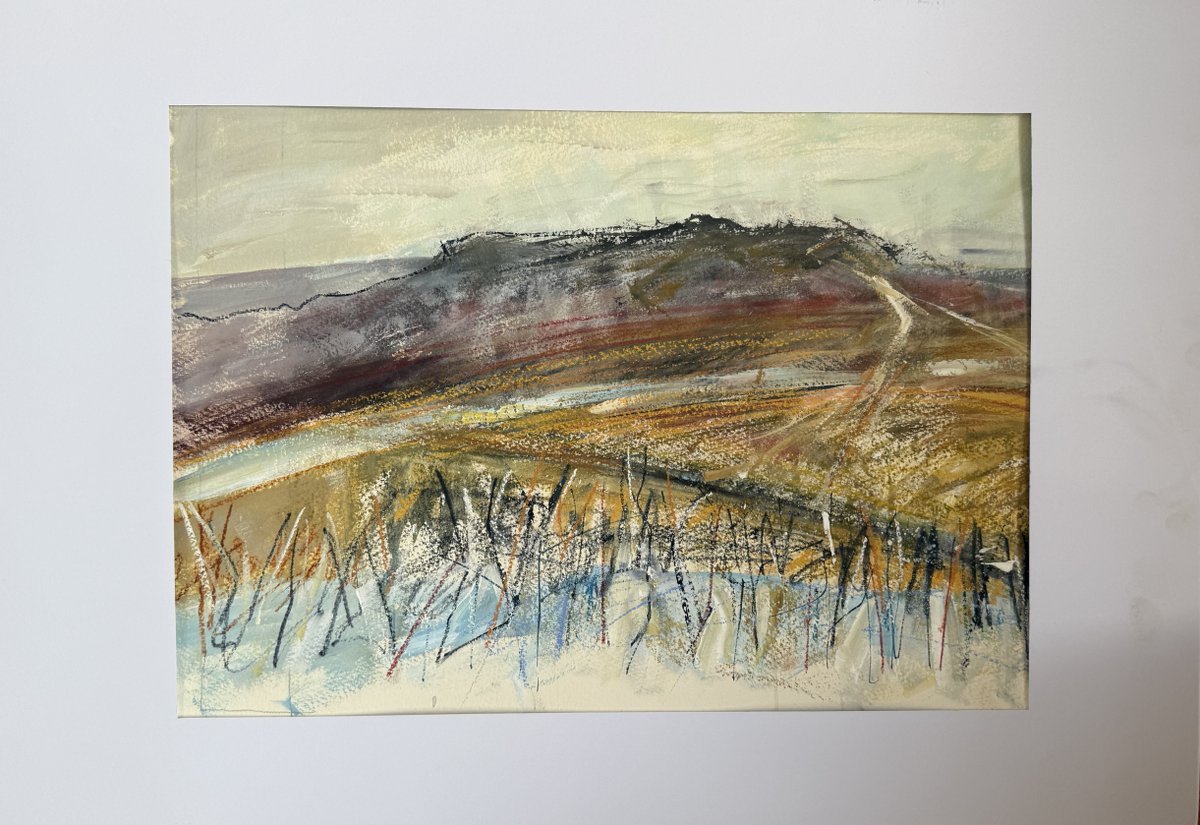 staithesartist's tweet photo. Mixed Media #sketch of #HiggerTor #artgraf #pastels #casein #watercolourpaper https://t.co/bRh1d08VjU