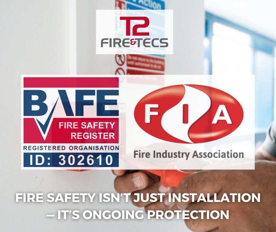 With planned maintenance from T2 Fire &amp; TECS, you benefit from:
Early detection of faults before they become failures
Compliance
Reduced risk of emergency repairs
Peace of mind that you are protected
Don’t wait for a problem to test your system.
#FireSafety #CommercialFireSystems