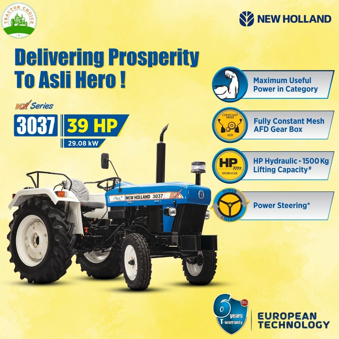 tractorchoice's tweet image. जब मेहनत सच्ची हो… तो मशीन भी भरोसेमंद होनी चाहिए 🚜💙
New Holland 3037 NX – 39 HP की दमदार ताकत के साथ
खेत में देता है शानदार परफॉर्मेंस और स्मूथ कंट्रोल।
.
#NewHolland #NewHolland3037 #3037NX #39HPTractor #IndianTractor #KisanLife #FarmingIndia #AgricultureIndia #DesiKisan