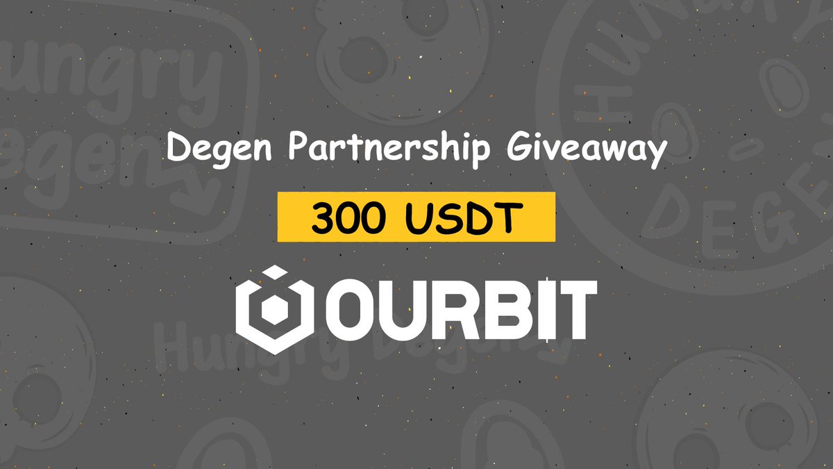 Hungry Degens 🤝 Ourbit

💰 Win $300 USDT  - 30 winners will be selected

How to enter:
✅ Complete the Ourbit tasks in our task portal 👉 dapp.hungrydegens.com/tasks

🐦 Follow <a href="/ourbit/">Ourbit</a>, like, repost &amp; reply to this post
🔁 Repost <a href="/ourbit/">Ourbit</a> pinned post

Post your proof in the replies