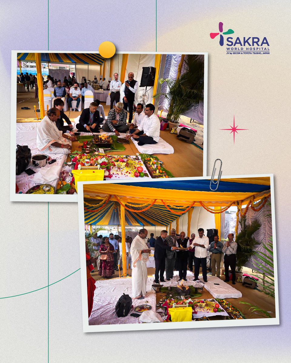Sakra_Hospital_'s tweet photo. Bhoomi Pooja for Sakra World Hospital’s 300-bed expansion in Bellandur, Bengaluru, marking another step toward strengthening world-class healthcare for the community.

With Mr. Yuichi Nagano (MD), Mr. Kei Iiyama (Deputy MD) &amp; Mr. Lovekesh Kumar Phasu (GCOO).

#SakraWorldHospital https://t.co/aCDQeYVsmq