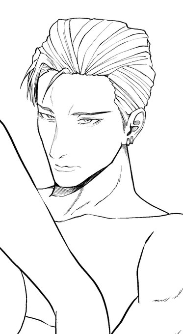 男前系の顔ってあまり描かないから練習中