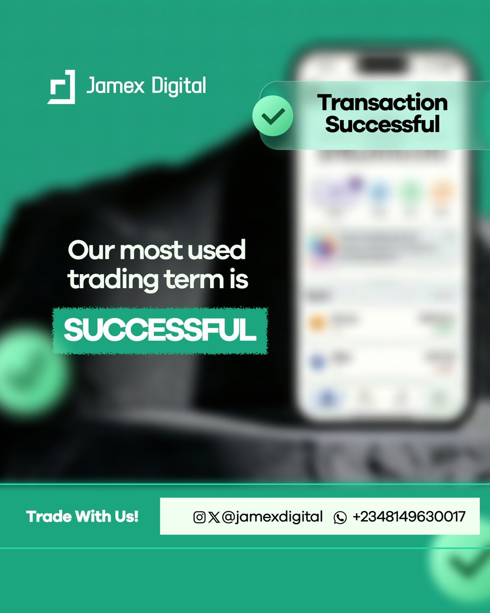 Jamexdigital's tweet photo. Trading with us means enjoying the best rates, lightning fast cashouts, and secure deals always. 💸

Be part of the moving train 🚀
We’re active, reliable, and always buying and selling your digital assets.

Send us a DM to get started today. https://t.co/hbuu2SdXrt
