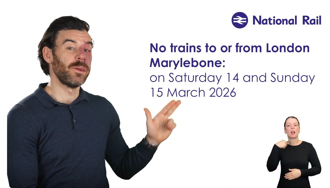 LonTravelWatch's tweet image. ⚠️ ❌ 🚆 No trains to and from London Marylebone this weekend - 14 and 15 March 2026

 More details on the @nationalrailenq website 🔗 👇

#Marylebone #LondonMarylebone #EngineeringWorks