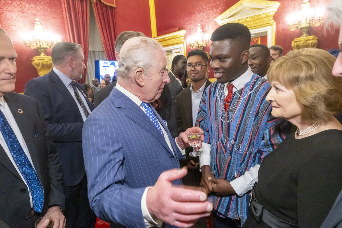 jkOpey's tweet photo. The diversity of the Commonwealth must not only be celebrated but also activated. Delighted to meet HM King Charles III at St. James’ Palace. 

I used the opportunity to share with him our work with the Kings Foundation after he referred us last year. 

Of course, #fugu was represented. 

#GetYouthInvolved