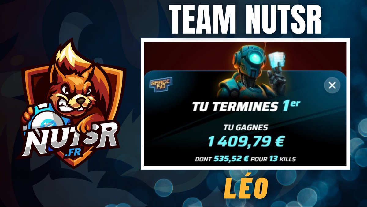 🥷 Player : Léo
💻 Tournoi : 🏆 Odyssey
💎 BI : 50€
💶 Gains : 1645€

🥷 Player : Léo
💻 Tournoi : 🏆 Prime Time
💎 BI : 50€
💶 Gains : 1410€