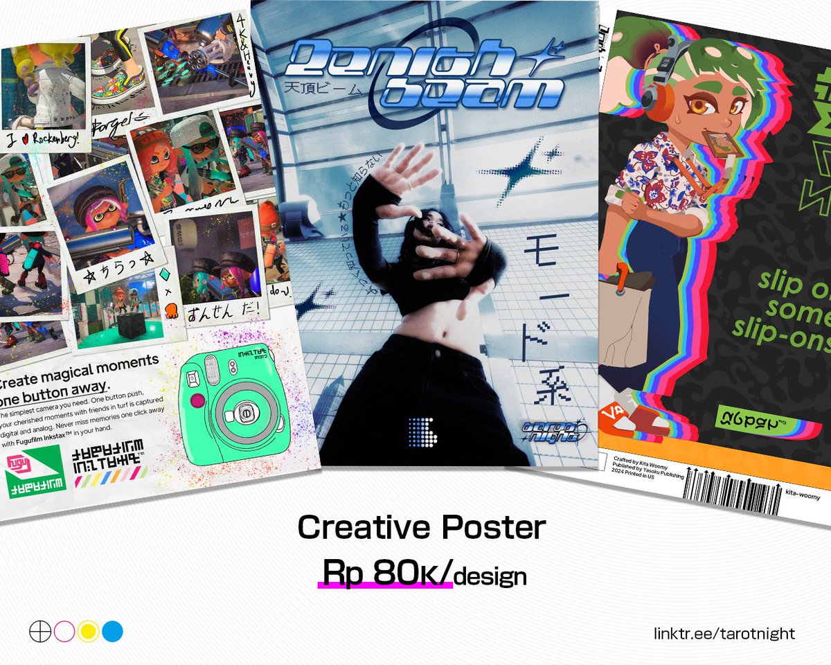 tarotnight_'s tweet photo. [OPEN COMM, local]
Hi! I'm currently opening comission for graphic design!
Artbook \ Zine \ Watermark \ Logo \ etc.
DM is always open. Thanks!

Rate is personal use, for commercial use it will be different. https://t.co/bVq716W7A2