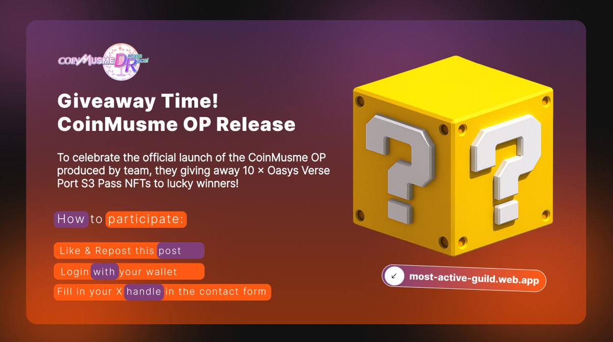 Cool to see the CoinMusme IP getting a new life.

AI tools are opening the door for creators to revive ideas that once needed huge budgets.

If you're part of the <a href="/oasyschain/">Oasys Blockchain</a>  ecosystem, this project is definitely worth watching.