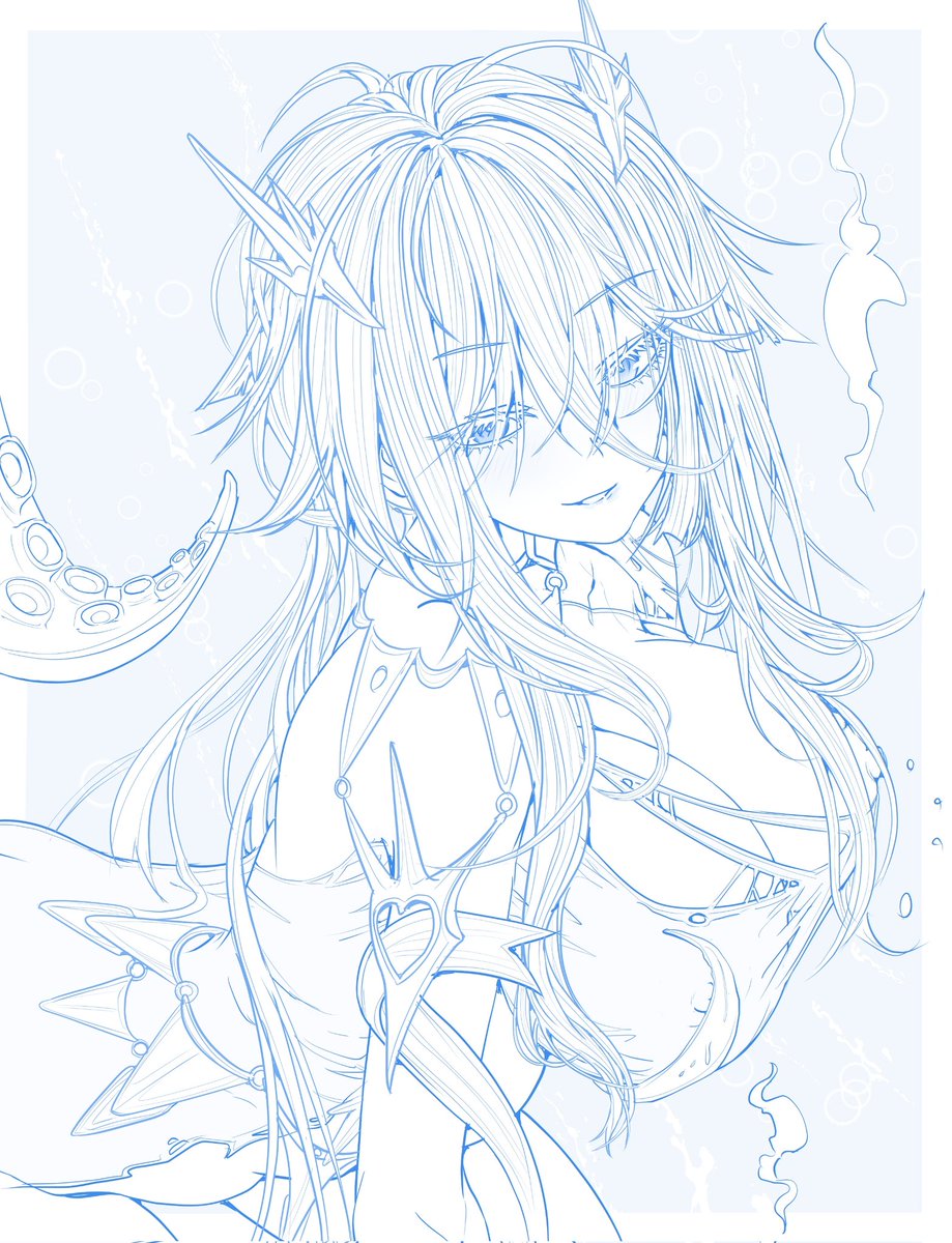 「ん?またファンシーの所にきたの? 繁殖?水の中でも、大丈夫? #AzurLane」|Keiのイラスト