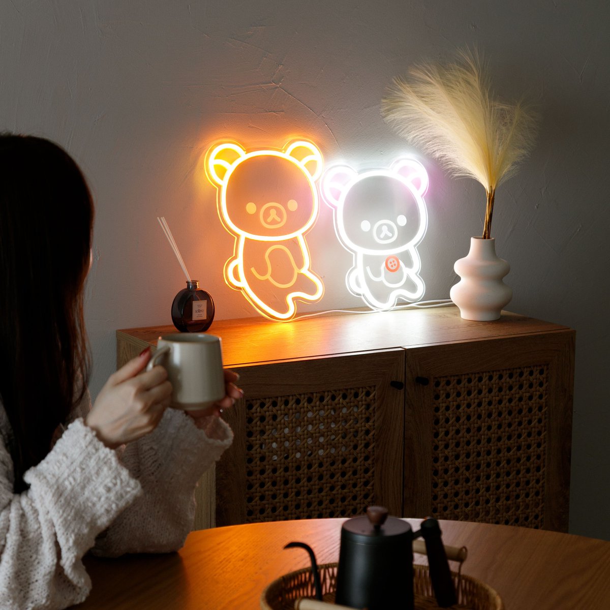 🐻リラックマ LEDネオンライト💡 どこか懐かしく、でも新しい✨ 10段階