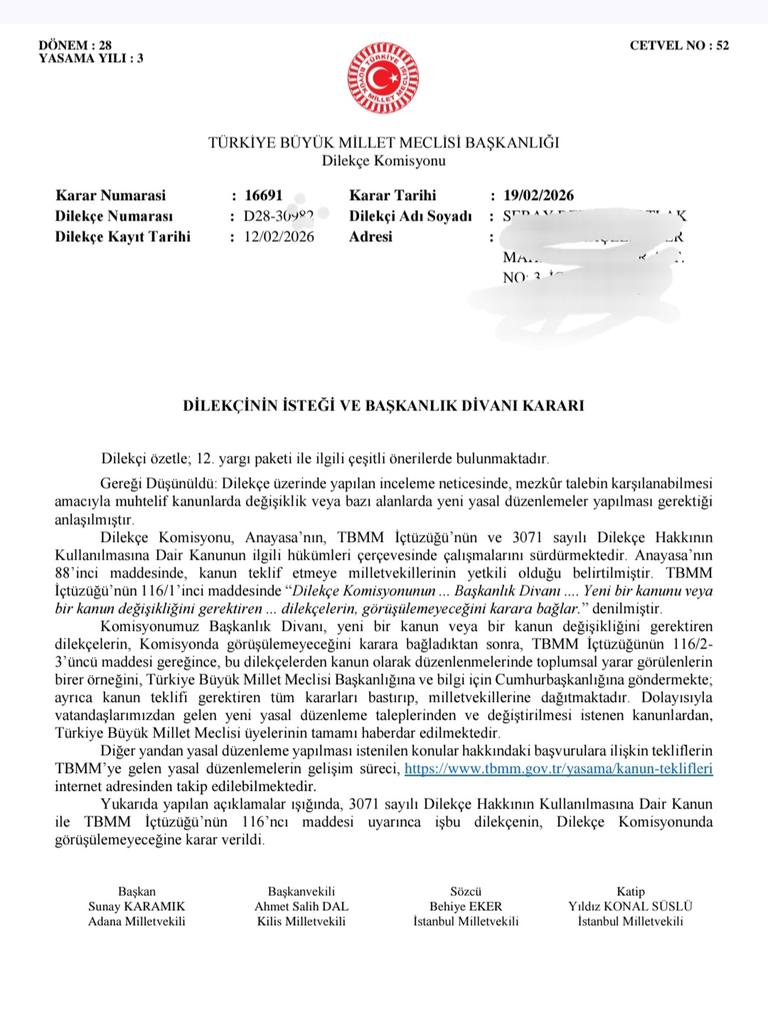 Tbmm dilekce komisyonuna upuzun bir dilekce vermiştim 
Onu incelemisler karar vermisler kanunun degismesi gerektigini anlamislar ilgili tbmm vekillerine ileteceklermis ben bunu anladım 
#istinafçilesi 
#evsahibi
#imzainkari
#kiracitazminatodesin
#KiracıEvimiYargıElimiBağladı
Vb.