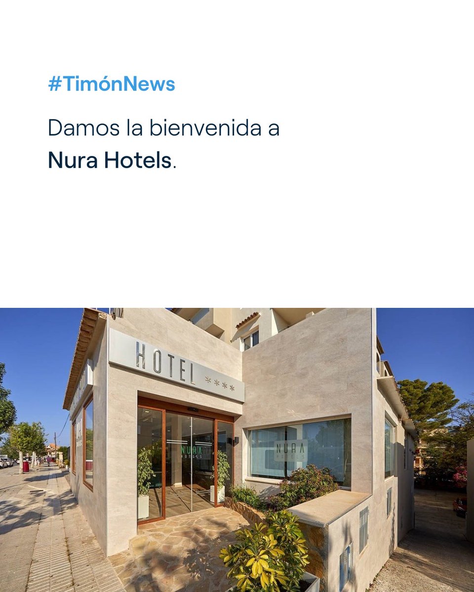 TimonHotel's tweet photo. Muy contentos de que Nura Hotels haya confiado en nuestro #PMS para optimizar su gestión hotelera, concretamente nuestra solución cloud de Front y Back Office, TPV, Movilidad e Integraciones.   ​
 ​
¡Gracias por confiar con nosotr@s!   ​

#hoteles #turismo #gestionhotelera https://t.co/VqX3tgBMQk