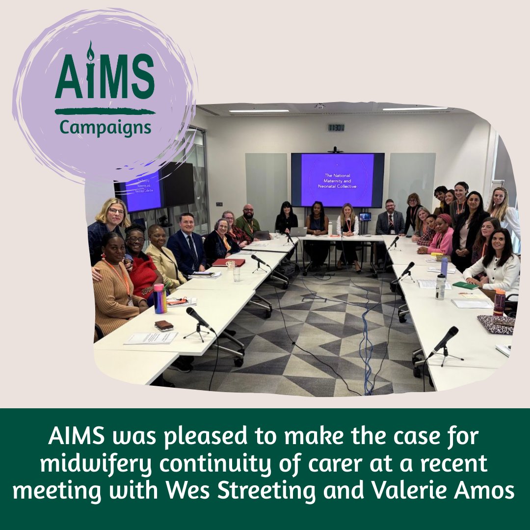 AIMS_online's tweet photo. AIMS was pleased to make the case for midwifery continuity of carer at a recent meeting with Wes Streeting and Valerie Amos. A key quality improvement initiative that must be delivered if we want to see #SafeEquitablePersonalised care. #ContinuityMatters  
https://t.co/UsdDVTwmYv https://t.co/OKiVEE6JLE