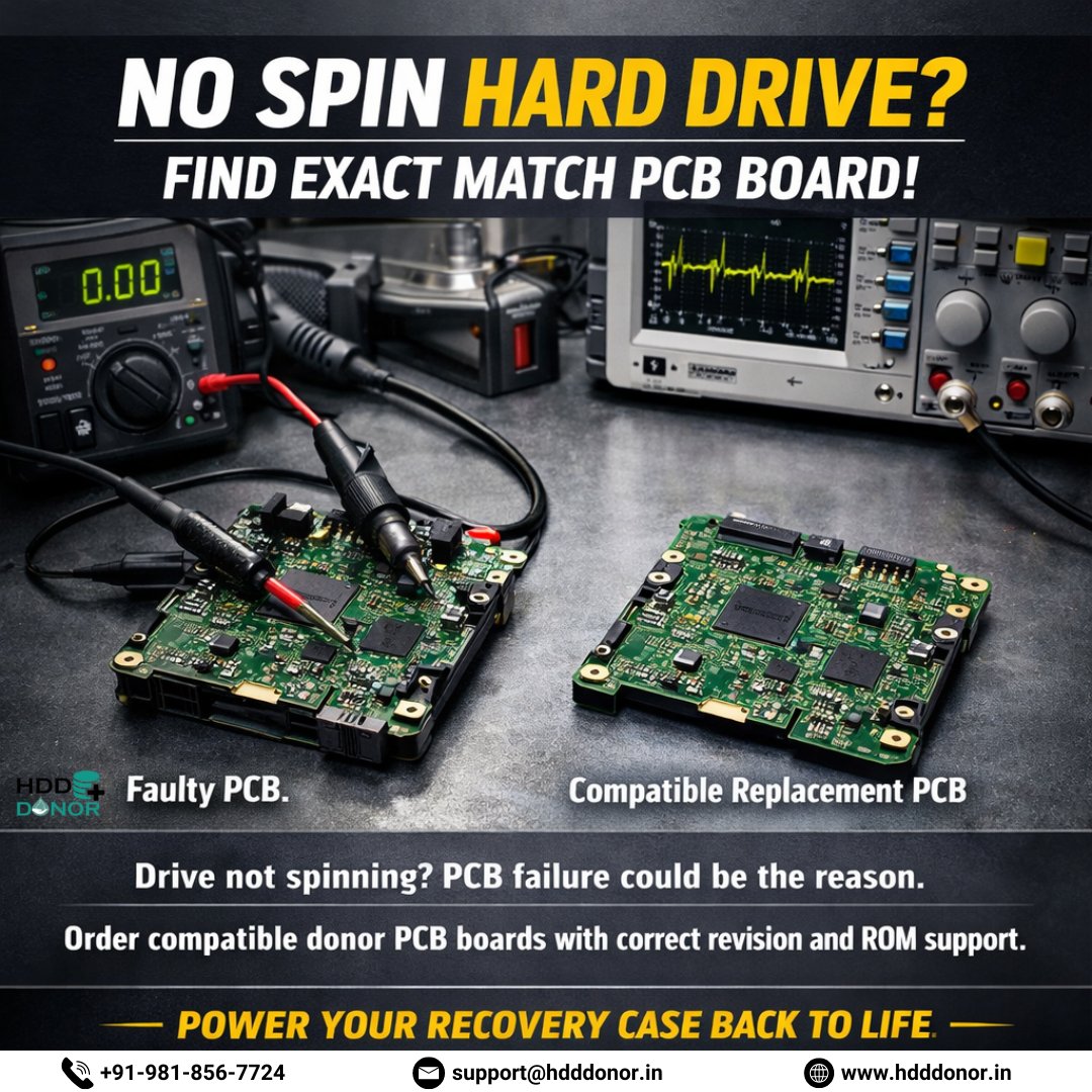 donor_hdd's tweet photo. Get verified donor PCB boards with expert compatibility support.

📞 Call/WhatsApp: +91-981-856-7724
Buy Online: https://t.co/6TltI4uit2

#NoSpinDrive #PCBReplacement #DonorPCB #HDDRepair #DriveNotDetected #TVSDiode #ROMTransfer #DataRecoveryTools #HardDiskRepair #StorageRecovery https://t.co/RG8Mt79LWK