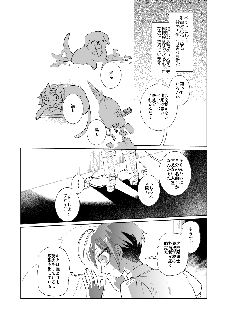 🦈🌹『カラーヒヨコ・マーメイド-再録集20-』(3/10)
「カラーヒヨコ・マーメイド」稚魚ふよを育ててるりどちの話 