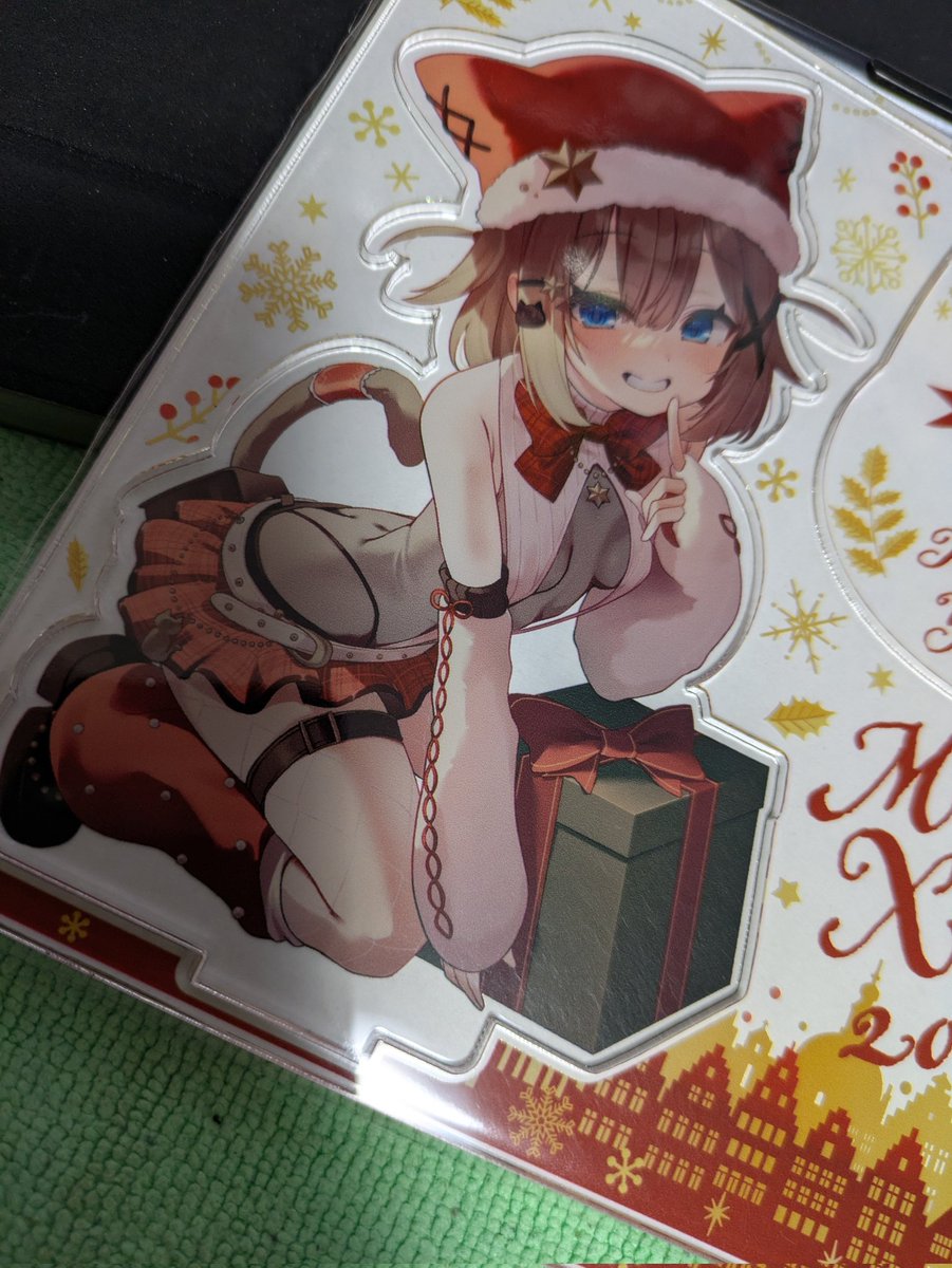 ユメミちゃん届いてた〜🐾 このサンタメミやはりあまりにもえっt…………かわいいね!!! 