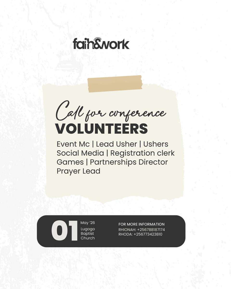 Kampala Faith and Work tweet media