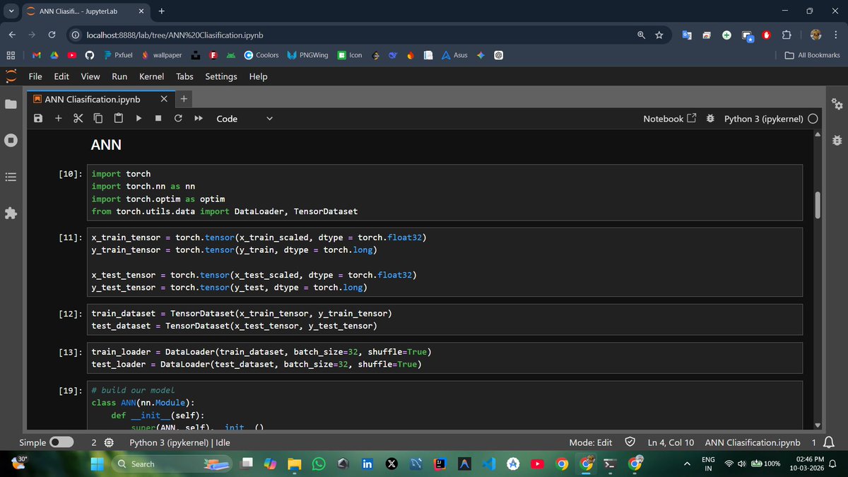 AjayKumar_0205's tweet photo. 🧠 Deep Learning Progress 🚀
Built an ANN for classification — dataset preparation, model training, and evaluation.
Learning how neural networks solve classification problems 📈
#ShradhaKhapra_ #ApnaCollegeX #AIML #DeepLearning #LearningInPublic https://t.co/uFmXg0vBjb