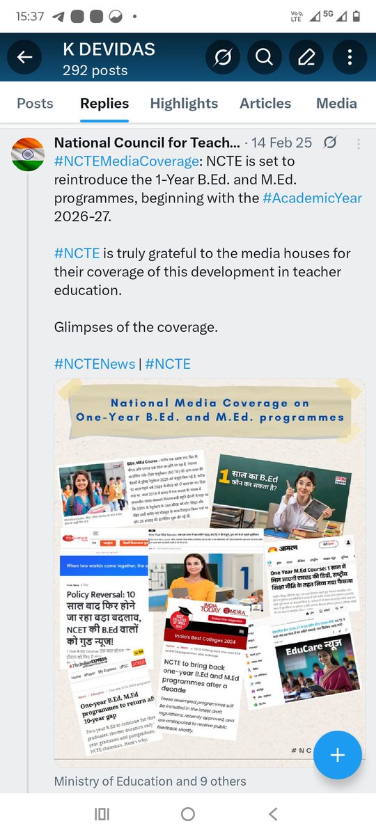 KDEVIDAS5's tweet photo. @NCTE_Official @EduMinOfIndia @PIB_India @PIB_Edu @PIBHindi @Pankajaroracie @DDNewslive @airnewsalerts @NTA_Exams When will it start? https://t.co/qovs5Du906