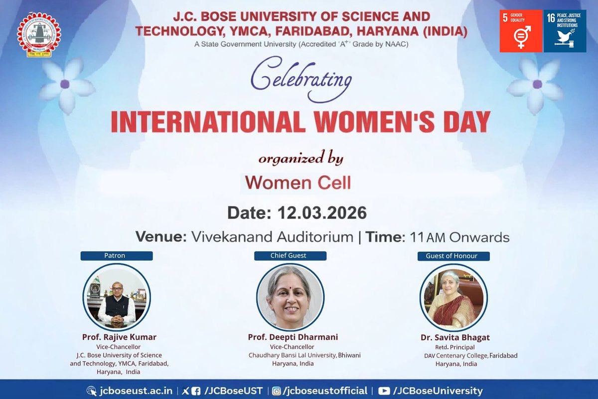 JC Bose UST, YMCA, Faridabad tweet media