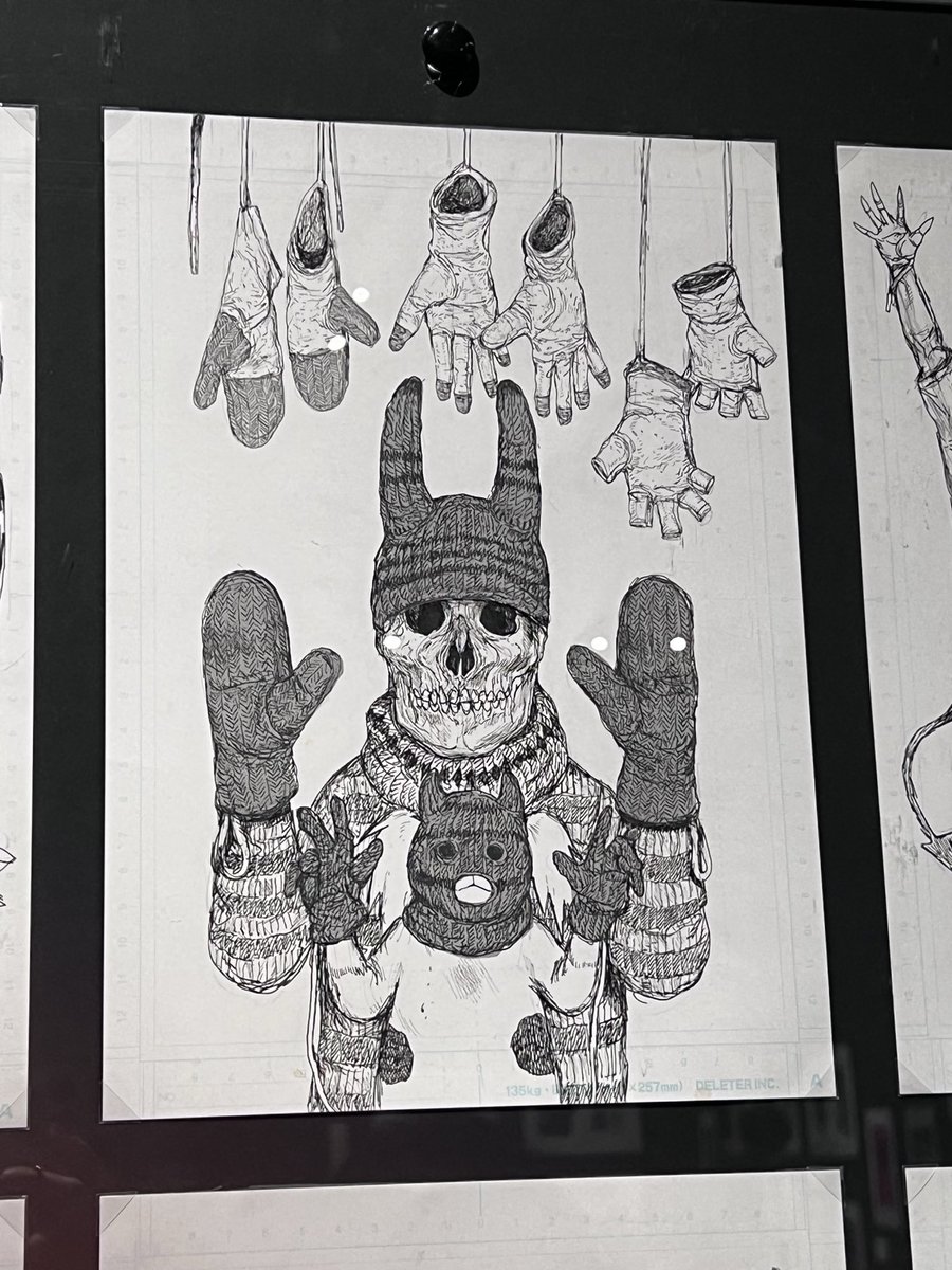 数年前にドロヘドロ原画展で撮影してきたキクラゲ🥰 恵比寿に背負われ
