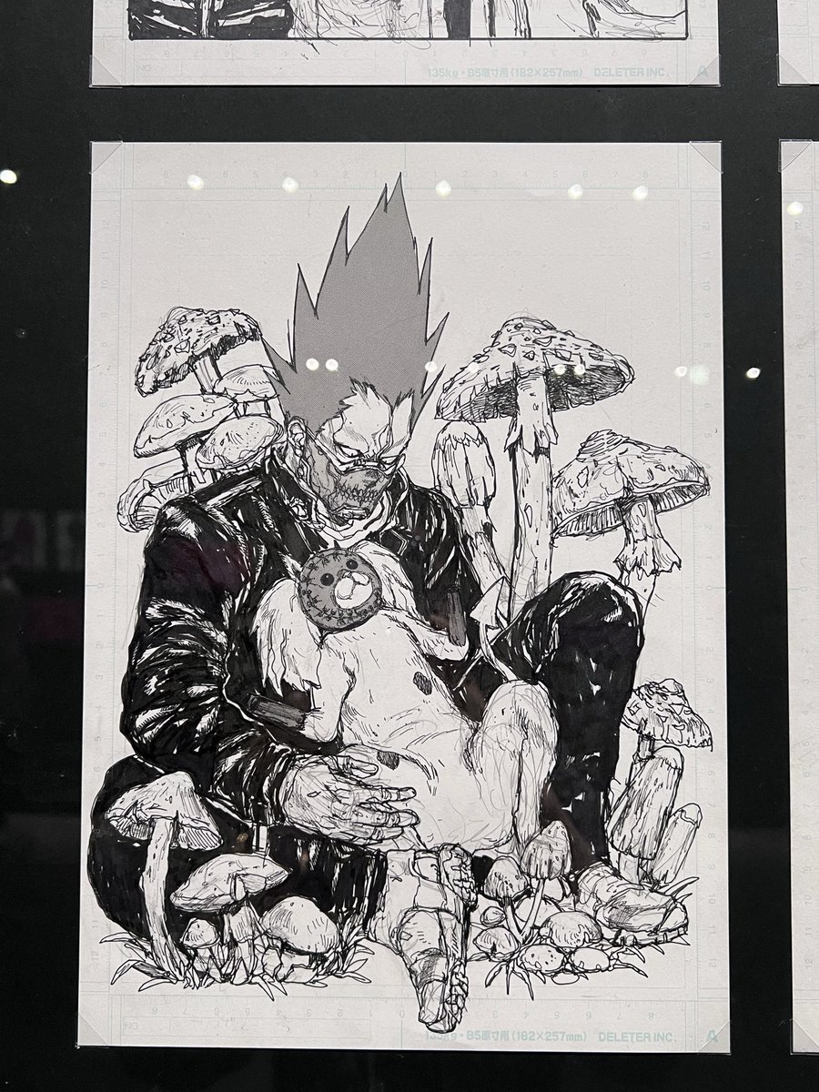 数年前にドロヘドロ原画展で撮影してきたキクラゲ🥰 恵比寿に背負われ