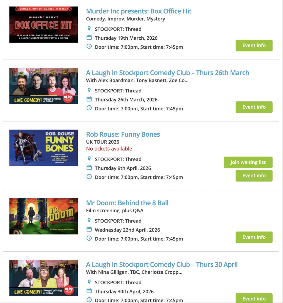 a Laugh in Stockport comedy club tweet media