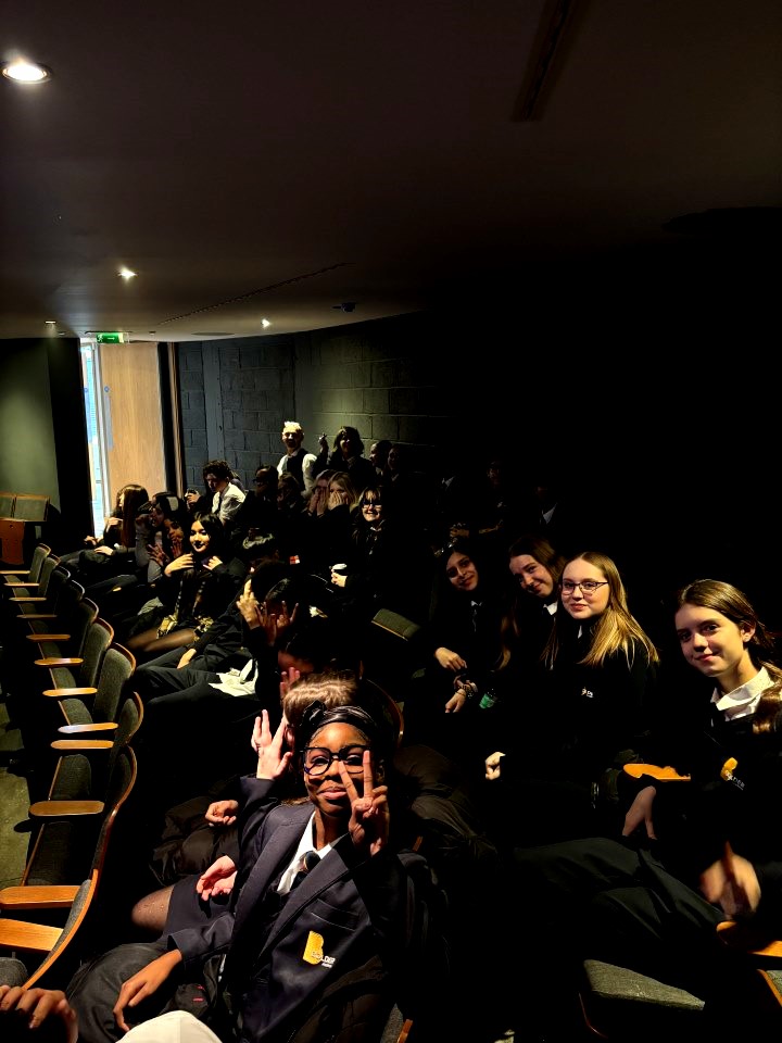 Last month, Year 9 students visited the Rose Theatre Kingston to see the stage adaptation of The Boy at the Back of the Class, exploring themes of friendship, empathy and standing up for others.

 A fantastic learning experience! Image