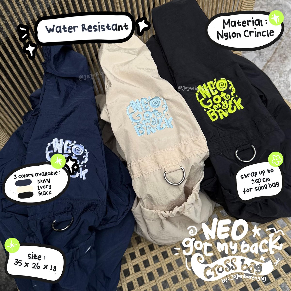 yumoriego2's tweet photo. NCT CROSS BAG by jajanbarengmj
Can order here https://t.co/sCQDrHrekB
#pasarnct #nctMalaysia #kpopgrouporder #jaemin #jeno #jisung https://t.co/tWMwXpLMxu