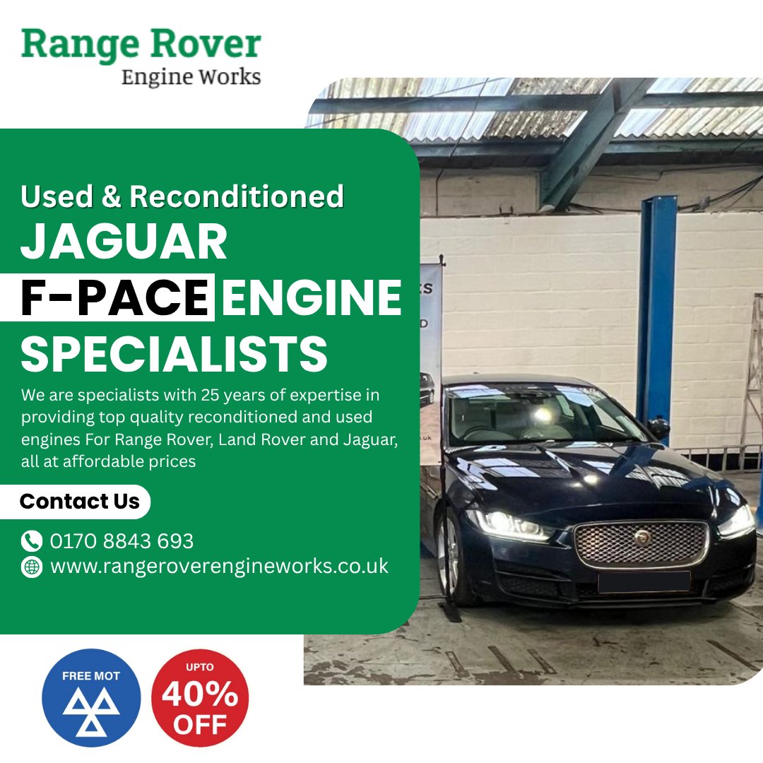 rrengineworks's tweet image. Power your drive with a used &amp;amp; reconditioned Jaguar F‑PACE engine – expertly supplied by Range Rover Engine Works.
Get Instant Quote: rangeroverengineworks.co.uk/jaguar-f-pace-…

#JLR #jaguar #JaguarFPace #EngineReplacement #UsedEngines #EnginesForSale #Repairs #AutoShop #RangeRoverEngineWorks