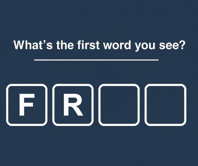 What's the first word you see?
