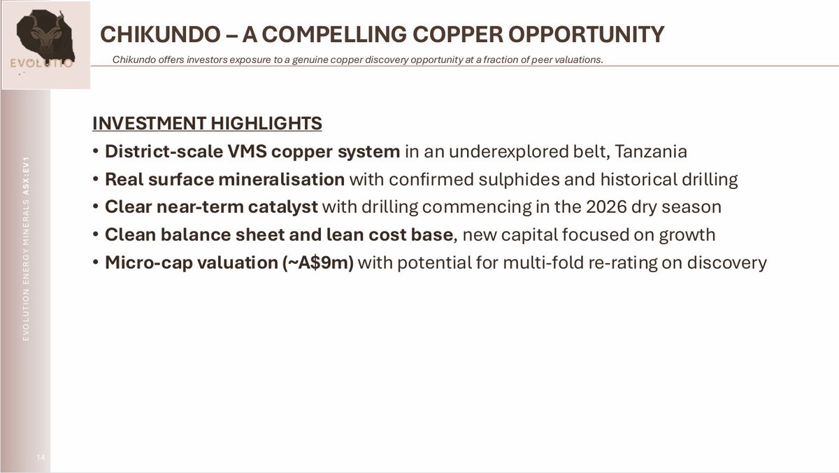 Evolution Energy Minerals Limited tweet media