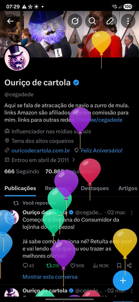 Ouriço de cartola tweet media