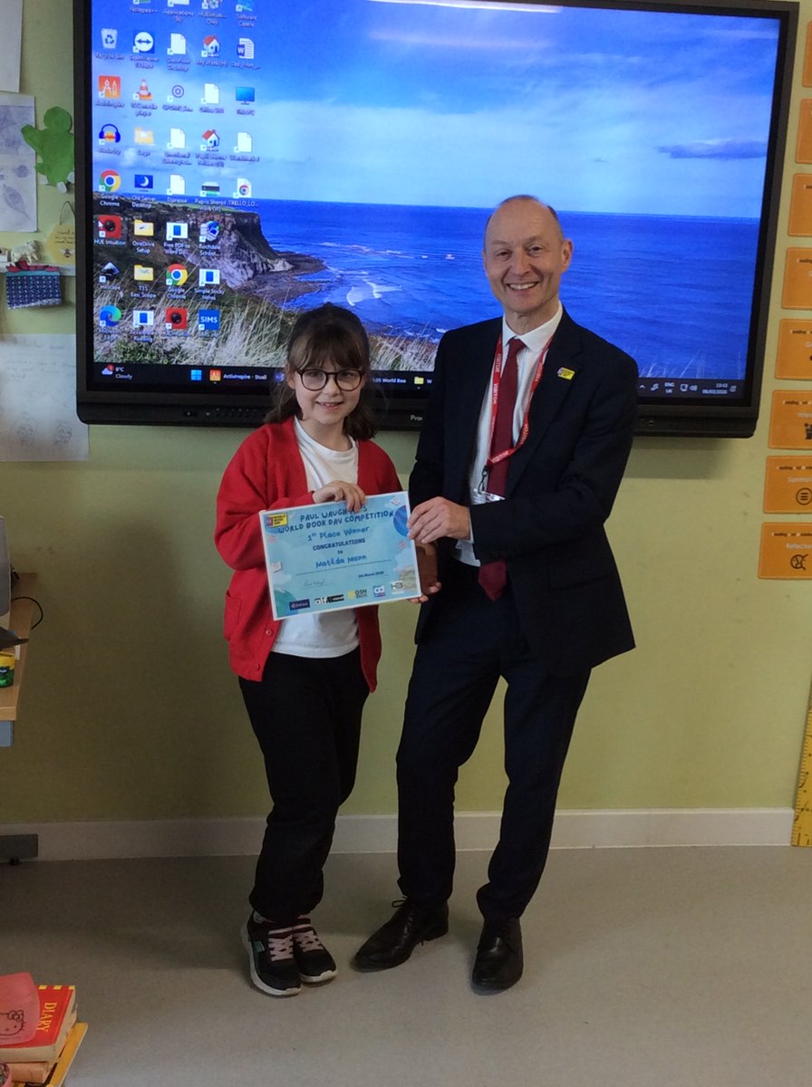 LittleboroughCP's tweet photo. We are pleased to share that two of our Year 5 children have won prizes for the world book day competition that the Rochdale MP Paul Waugh  ran for all schools in Rochdale. One of the children was the overall winner and another child received a highly commended award. https://t.co/ue13FgHwQ0