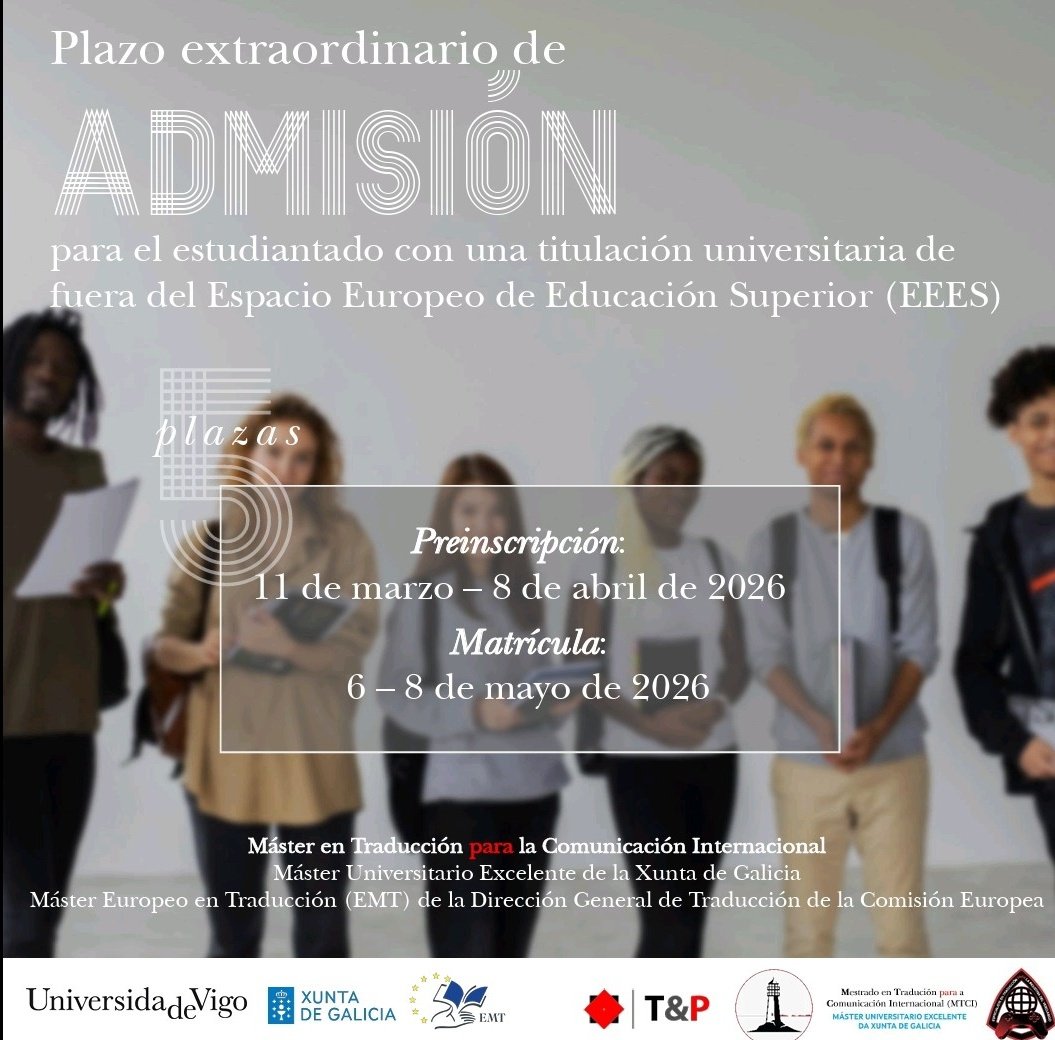 Limiares's tweet photo. El MTCI abre un plazo extraordinario de admisión para estudiantes extranjeros de fuera del Espacio Europeo en el curso académico 2026/2027.

🎓 Se ofertan 5 plazas exclusivas.
🗓️ Preinscripción: 11 de marzo al 8 de abril de 2026
📝 Matrícula: 6 – 8 de mayo de 2026 https://t.co/z8u2Bcn5f6