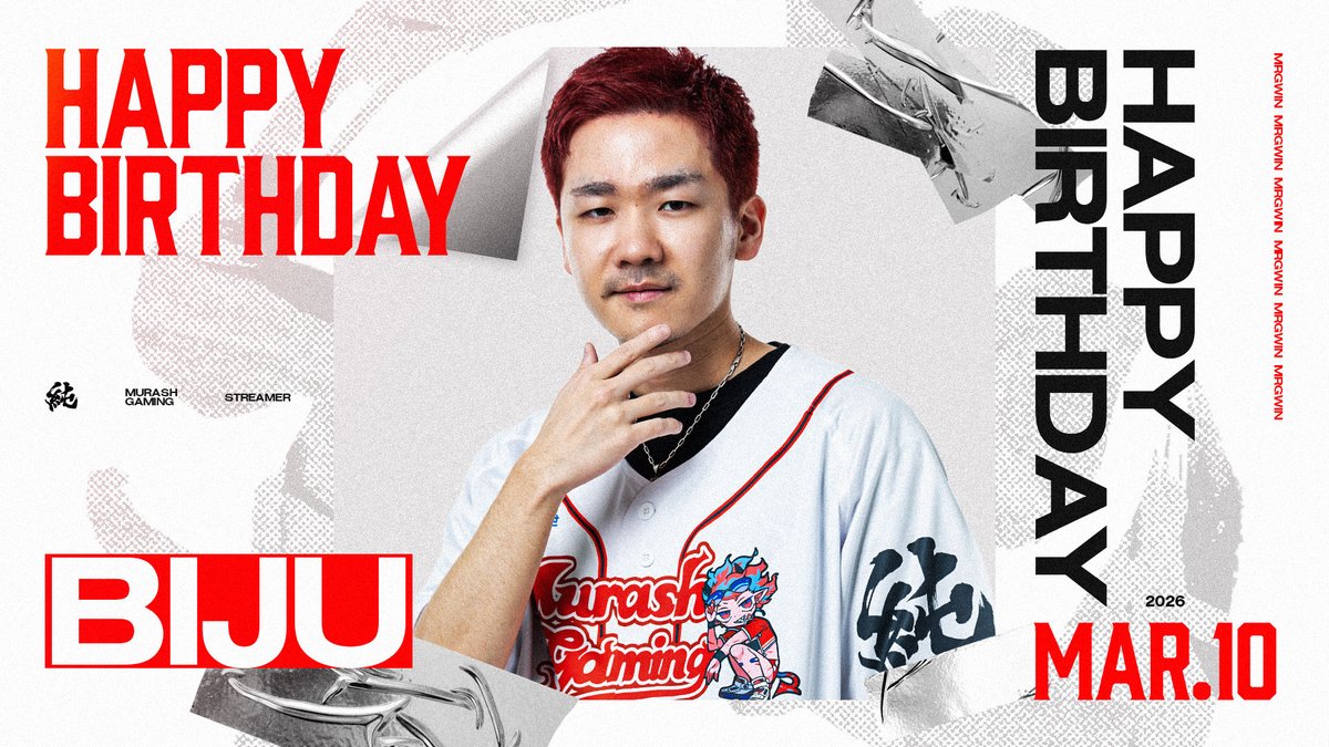 MURASHeSports's tweet photo. ＼🎉HAPPY BIRTHDAY🎉／

@Biju_valo 
いいねぇ～！🥳

#MRGWIN https://t.co/DB3BCaEYOy