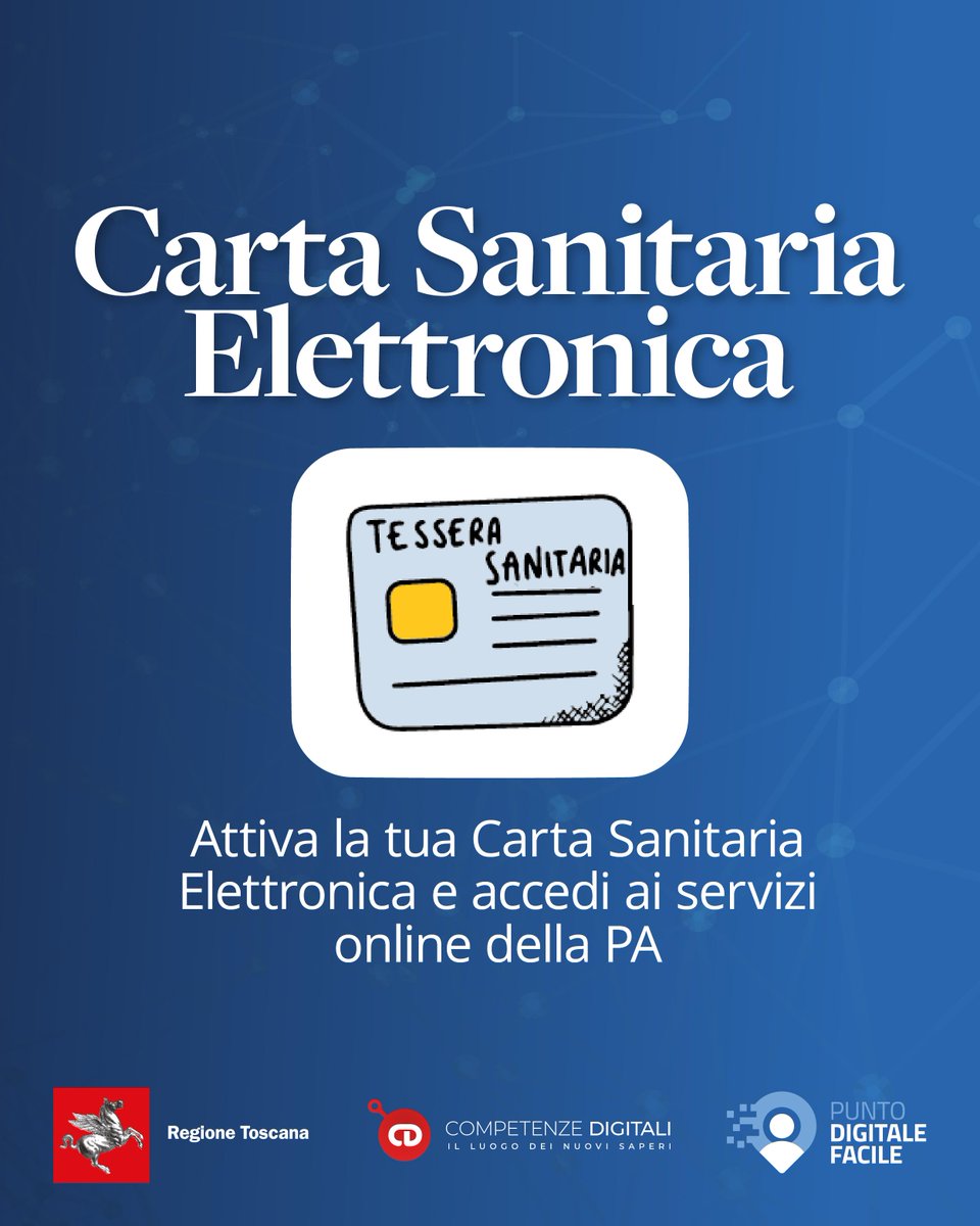 opentoscana's tweet photo. 🩺 Attiva la tua Carta Sanitaria Elettronica per accedere ai servizi digitali della PA. 
Sportelli ASL, farmacie o totem PuntoSì: facile e sicuro! 
🔗 https://t.co/JlRq3HYYJ6 
#ToscanaDigitale #CSE #ServiziOnline https://t.co/54XpiflnU2
