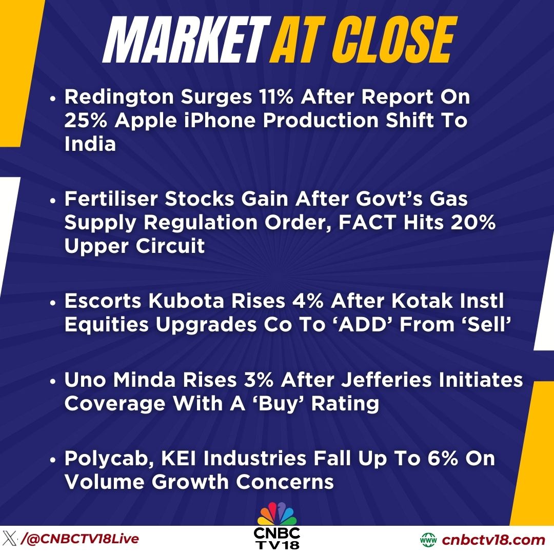 CNBCTV18Live's tweet photo. #MarketAtClose | #Cyient gains 6% after partnership with #Prospecta for data management platform

⏩#NSE advance-decline ratio at 4:1

Here's more👇 https://t.co/aep1KPaqdu
