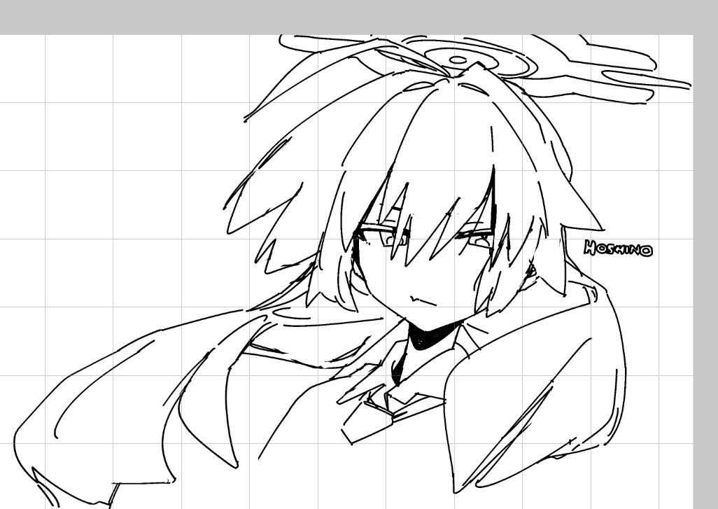 Diver_prime's tweet photo. うろ覚えで描いたホシノ https://t.co/ifQETywvmb