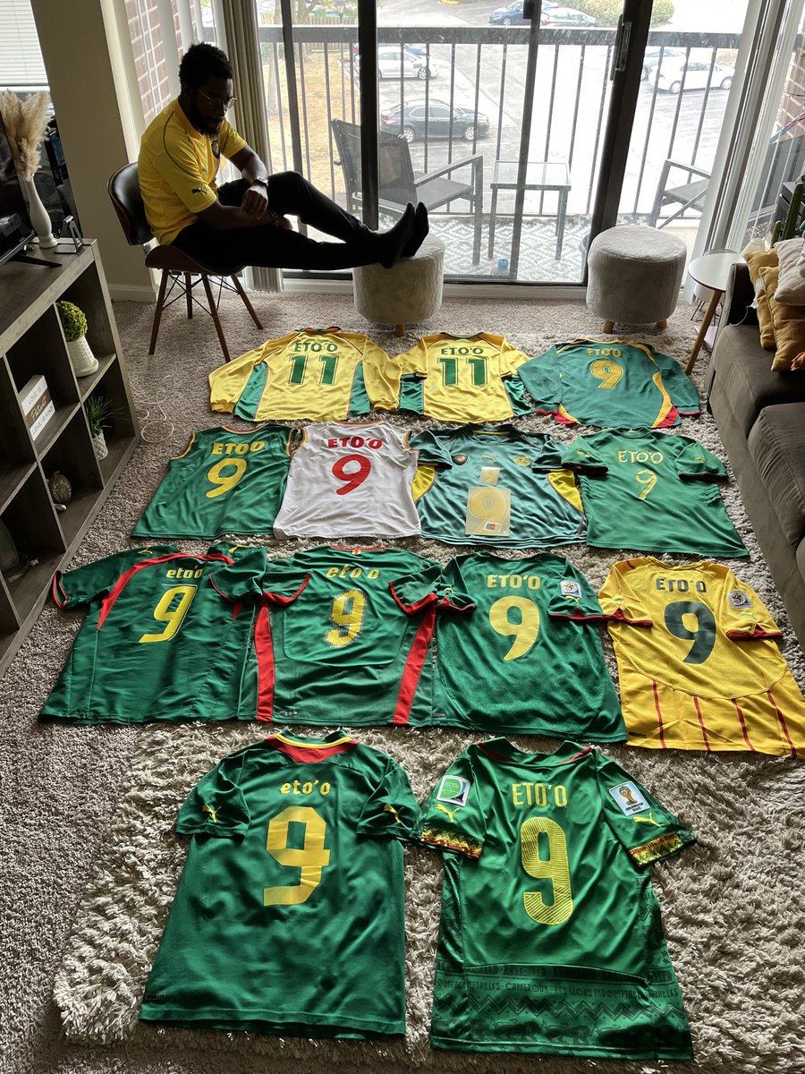 wilfriedboh's tweet photo. JOYEUX ANNIVERSAIRE À LA LÉGENDE Samuel Eto’o 🦁🔥🇨🇲🔥🇨🇲🔥 🦁

Eto’o du Cameroun 🇨🇲🦁🦁🦁🇨🇲  

LE PLUS GRAND JOUEUR AFRICAIN 🌍 DE L’HISTOIRE ⚽  

@SamuelEtoo 
@FecafootOfficie 
@AllezLesLions 
@classicshirts https://t.co/6HhqRb6zls