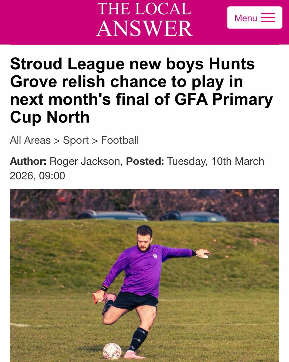 A huge thank you to Roger Jackson at The Local Answer for the great coverage of our club and our journey to the GFA Primary Cup North Final! 

Give the article a read below 👇
thelocalanswer.co.uk/news/sport/foo…