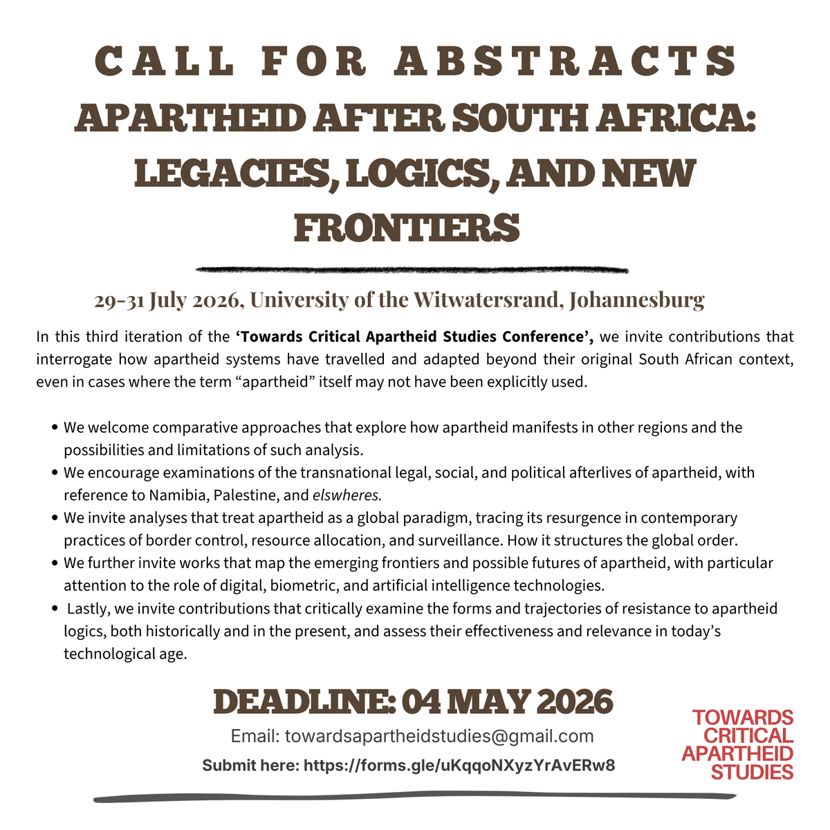 Call for Abstracts 📌

Follow the link in bio⬇️

forms.gle/kHLq6XdZCopf1w…