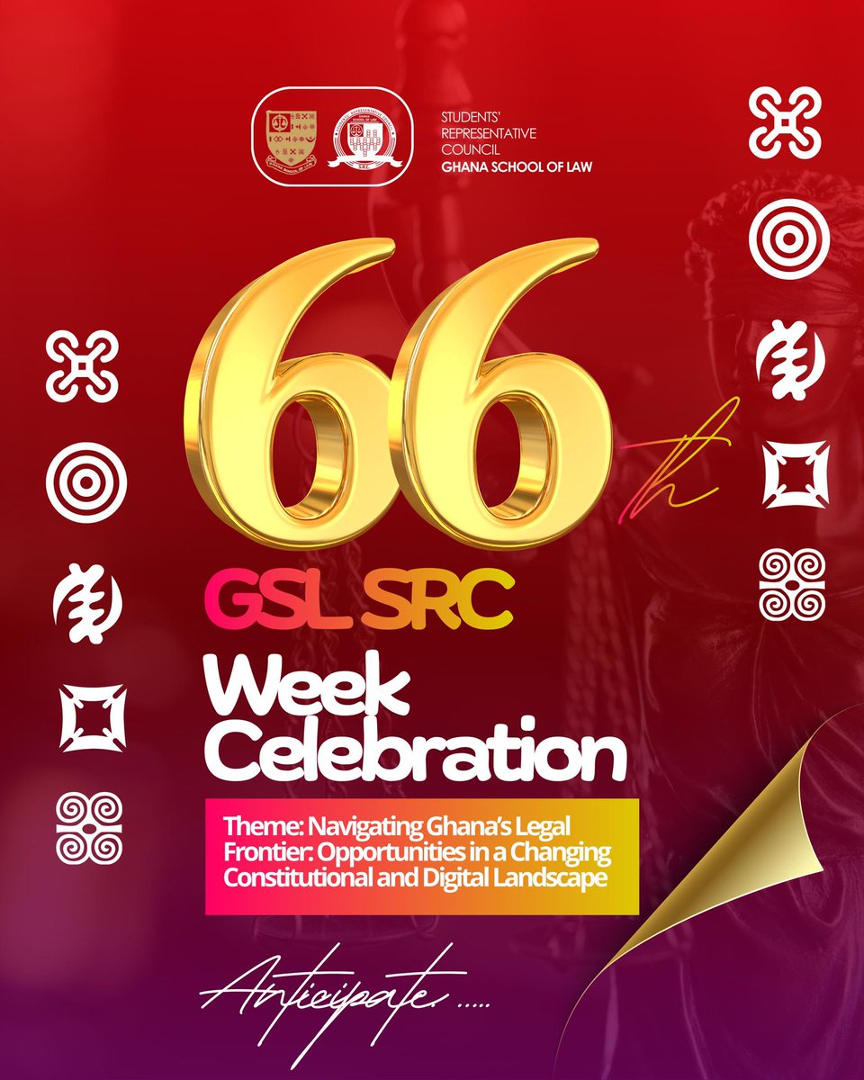 SRCGhlawschool's tweet photo. THE GSL-SRC 66TH SRC WEEK CELEBRATION IS APPROACHING π₯βοΈ
Stay tuned. Prepare. Anticipate. π₯βοΈ
#66thSRCWeek #GSLSRC #Law #GhanaSchoolofLaw https://t.co/xGOIXlC3Ew