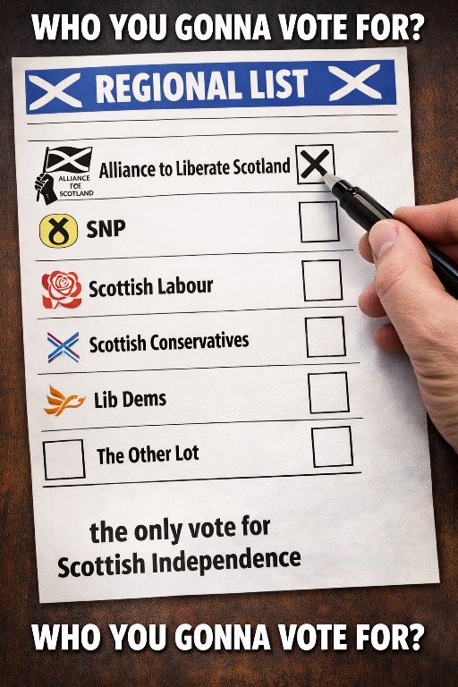 LiberateScot's tweet image. Too true Gordon!
This May we have the genuinely pro independence Alliance to Liberate Scotland on the ballot
There’s zero excuses now 
#Holyrood2026
#ScottishIndependence
#IndependenceNothingLess