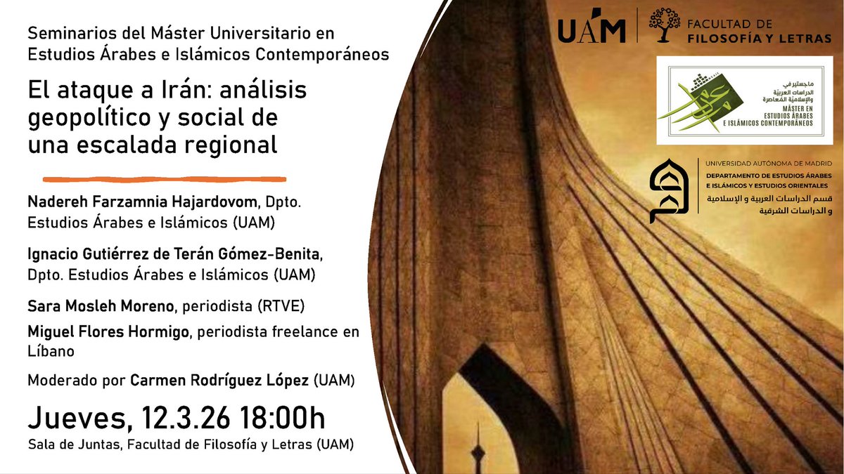 Estudios Árabes e Islámicos UAM tweet media