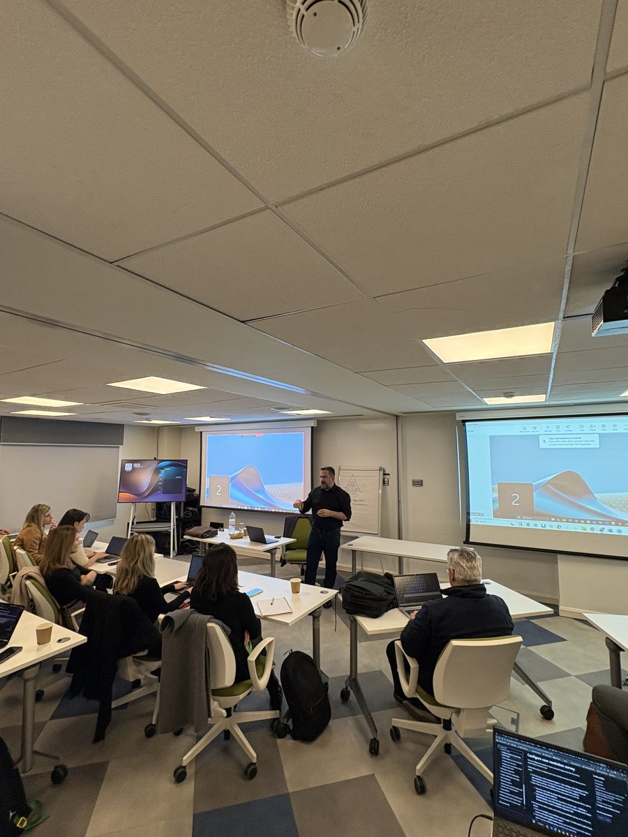 MARIOSSINAS's tweet photo. Proud to see #HeuristicData delivering an Advanced training on Microsoft Copilot Studio and Azure AI today at Microsoft, with a strong group of ICT executives and professionals exploring the future of enterprise copilots. 🚀
#AI #CopilotStudio #EnterpriseAI https://t.co/CRFVMmc6cq