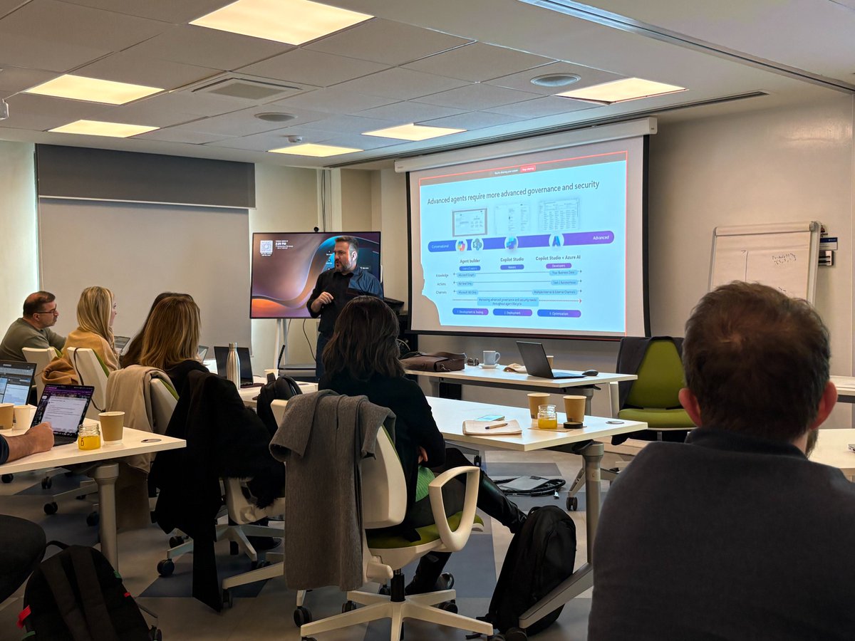 MARIOSSINAS's tweet photo. Proud to see #HeuristicData delivering an Advanced training on Microsoft Copilot Studio and Azure AI today at Microsoft, with a strong group of ICT executives and professionals exploring the future of enterprise copilots. 🚀
#AI #CopilotStudio #EnterpriseAI https://t.co/CRFVMmc6cq