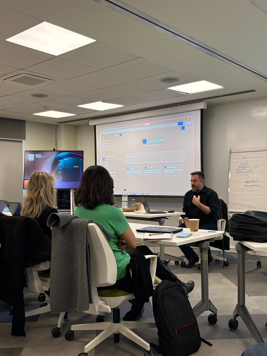 MARIOSSINAS's tweet photo. Proud to see #HeuristicData delivering an Advanced training on Microsoft Copilot Studio and Azure AI today at Microsoft, with a strong group of ICT executives and professionals exploring the future of enterprise copilots. 🚀
#AI #CopilotStudio #EnterpriseAI https://t.co/CRFVMmc6cq