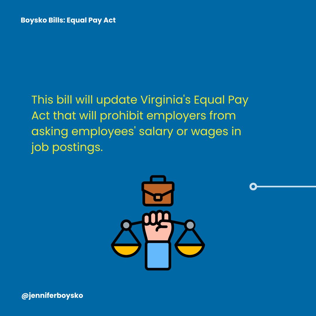 JenniferBoysko's tweet photo. Salary history should not determine future pay when you are fully qualified for a job.
After working on it for 10 years, my bill SB215 ensures fair pay by prohibiting employers from asking job applicants their salary history, requiring salary ranges to be posted in job listings. https://t.co/8DfIVzN69f